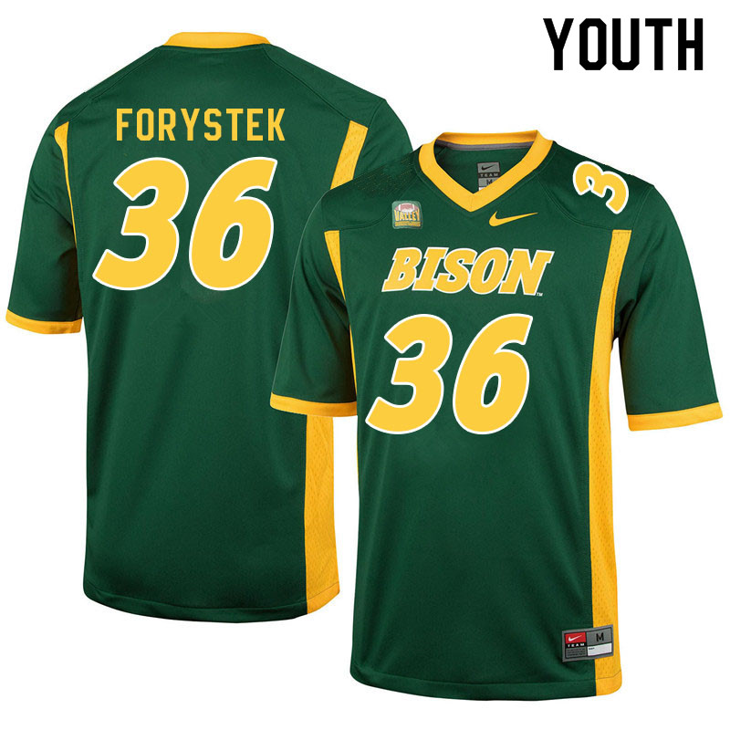Youth #36 Nate Forystek North Dakota State Bison College Football Jerseys Sale-Green